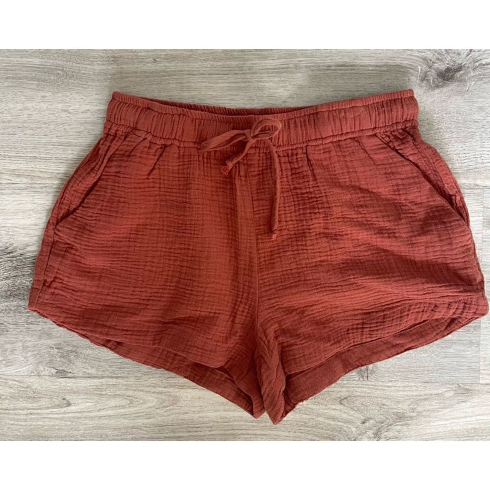 Young Fabulous & Broke Drawstring Clay Linen Shorts